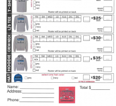 Football Playoff Gear Order Form