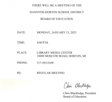 January Board Meeting Notice